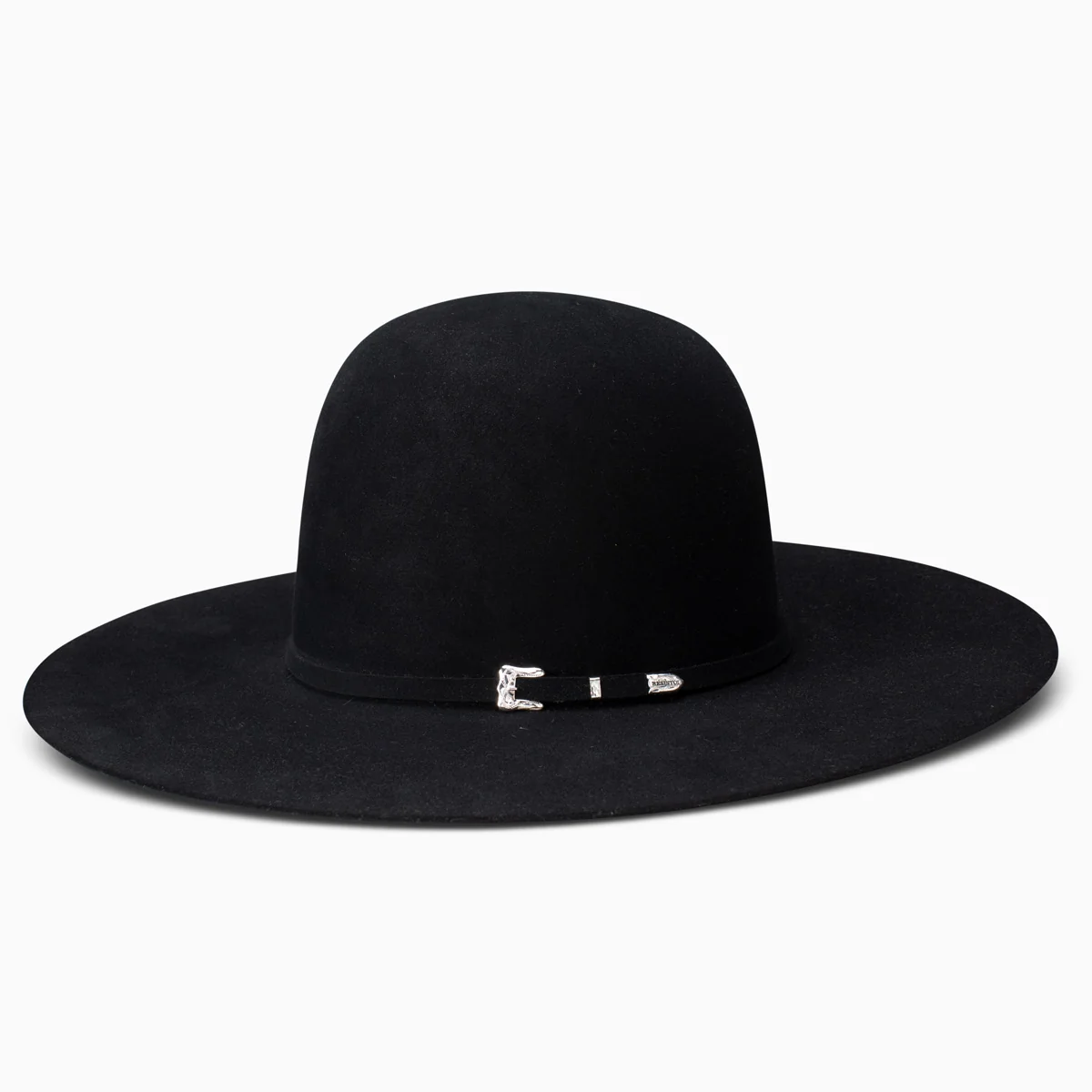 20X Black Gold Open Crown Cowboy Hat - Image 3