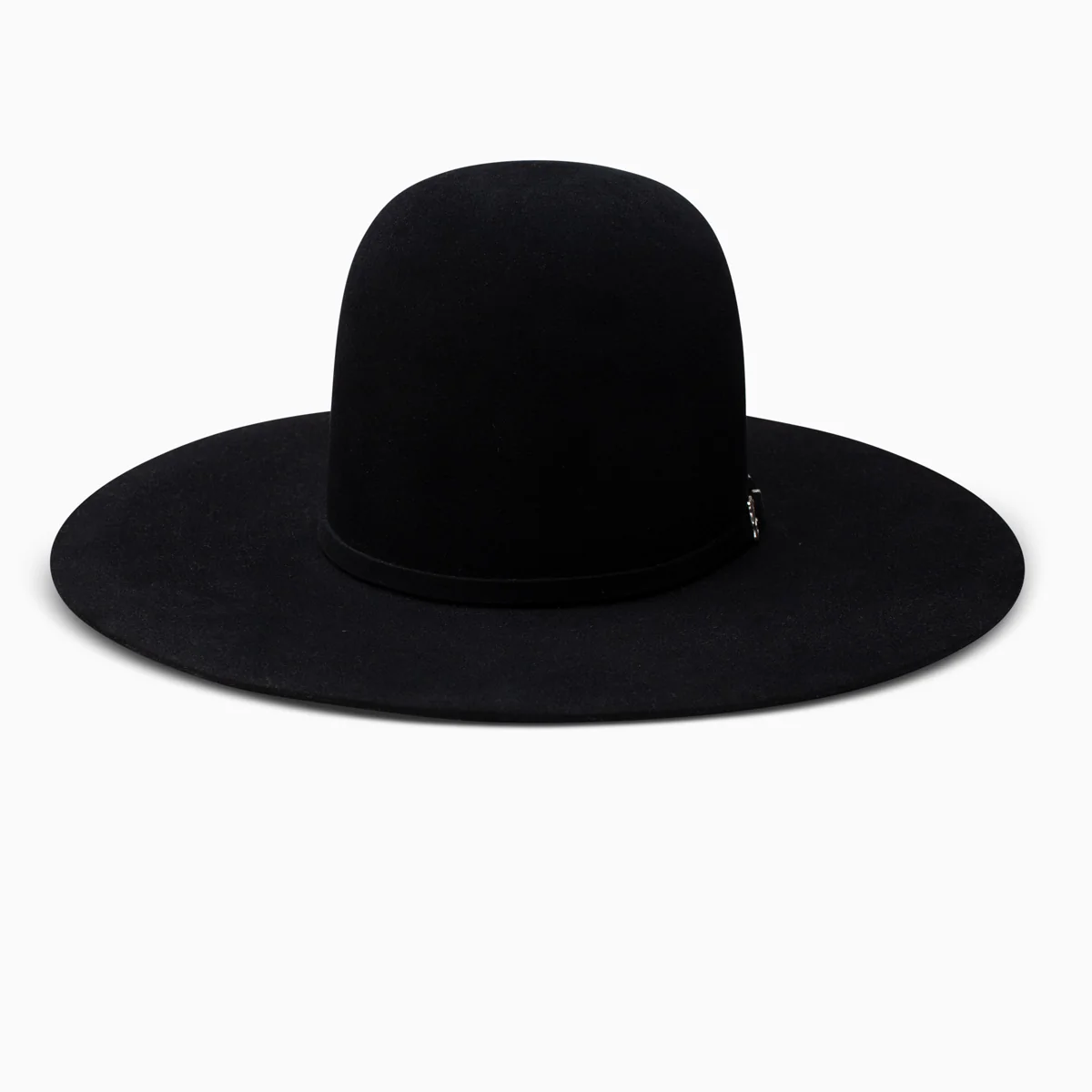 20X Black Gold Open Crown Cowboy Hat - Image 4