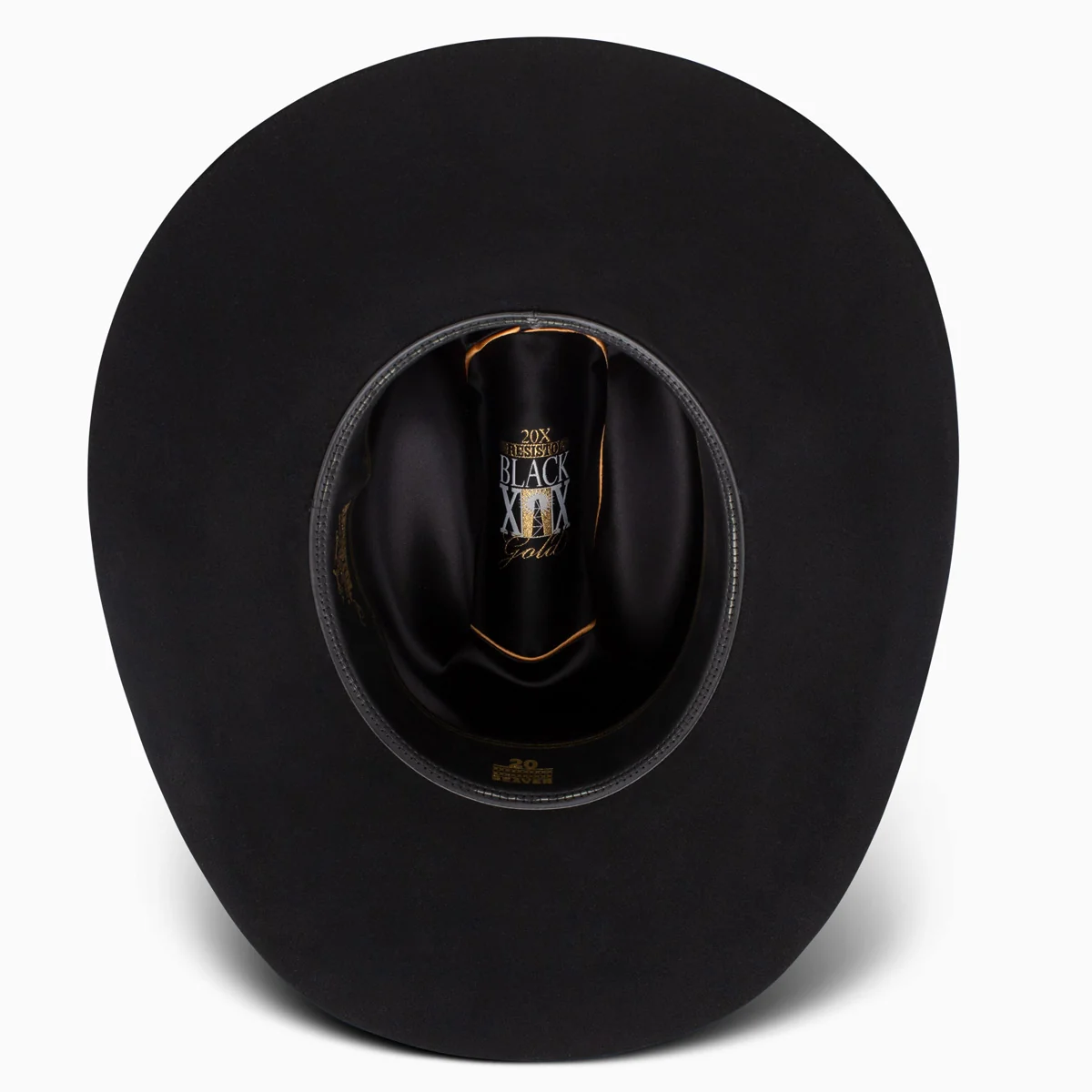 20X Black Gold 72 Profile Cowboy Hat - Image 6