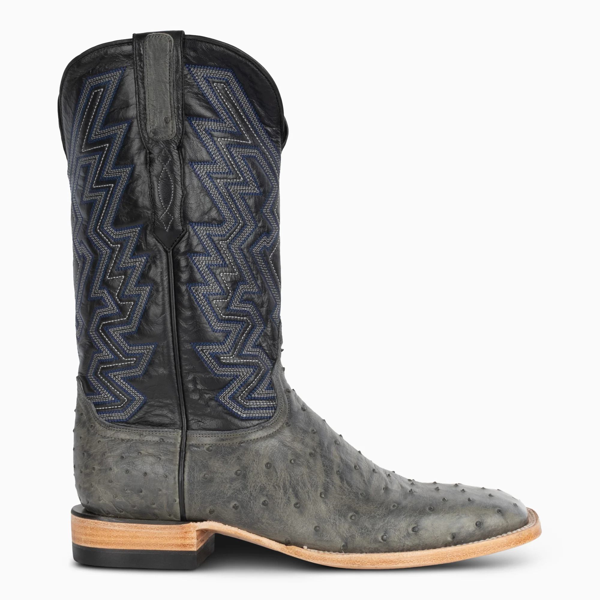 Grey Full Quill Ostrich - Square