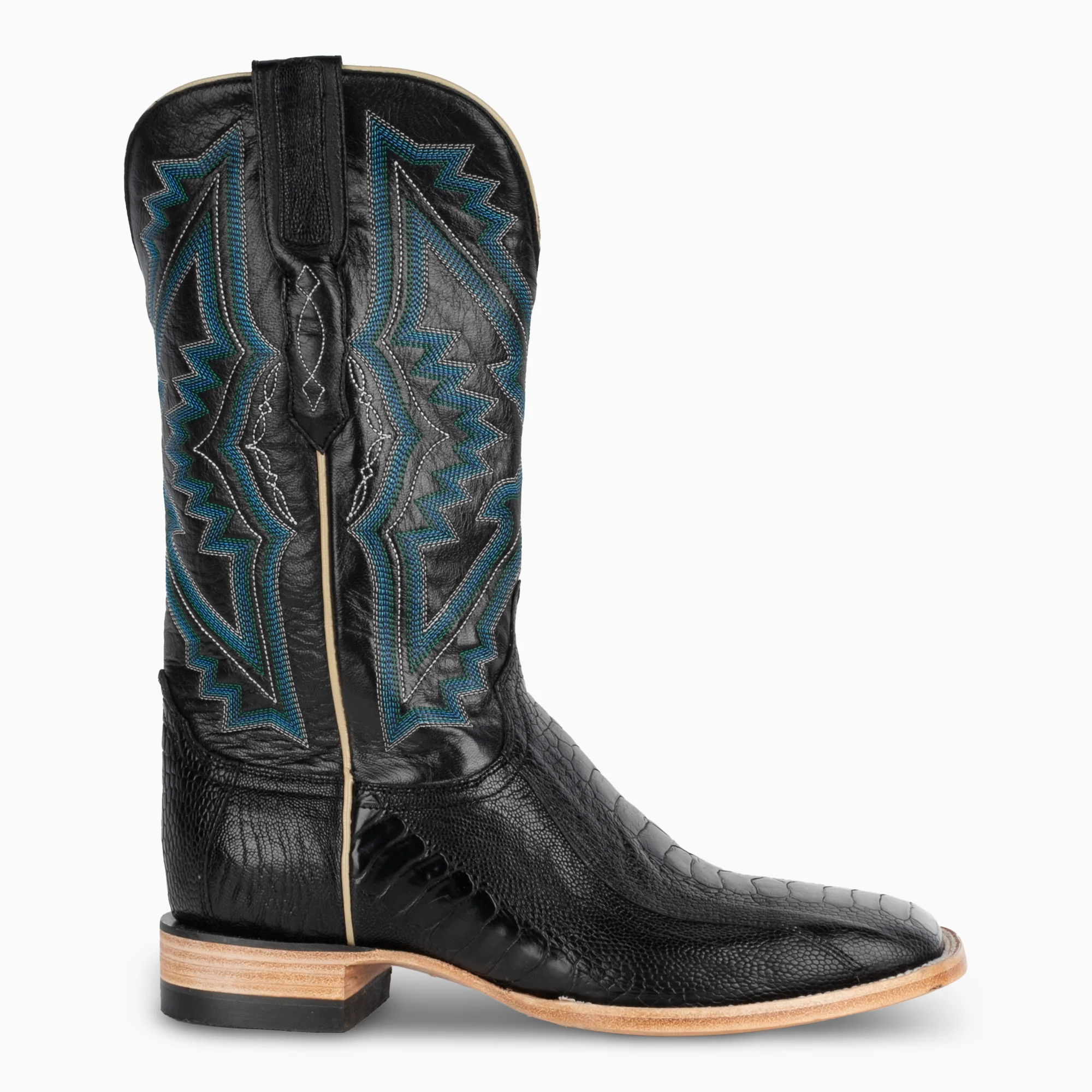 Black Ostrich Leg - Square