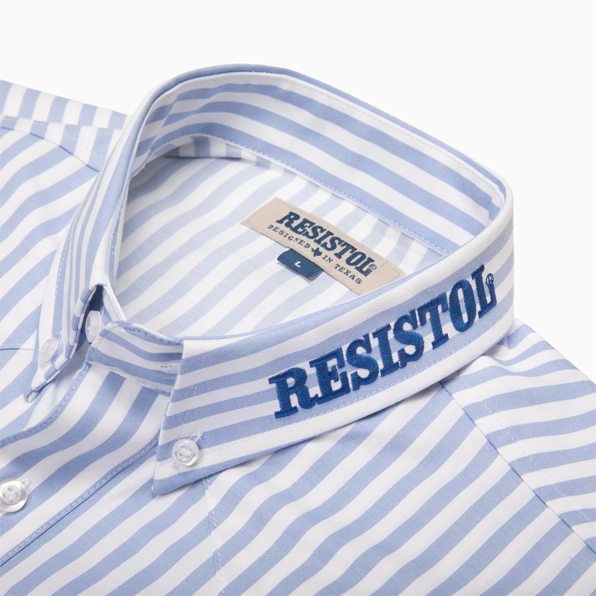 Resistol Marketing Shirt - Blue & White Stripe - Image 4
