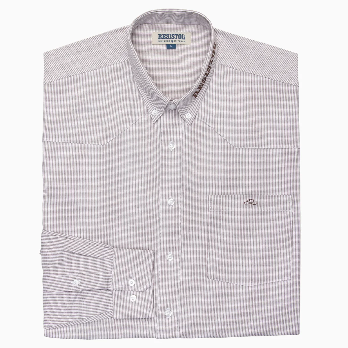 Resistol Marketing Shirt - Grey Pinstripe - Image 3