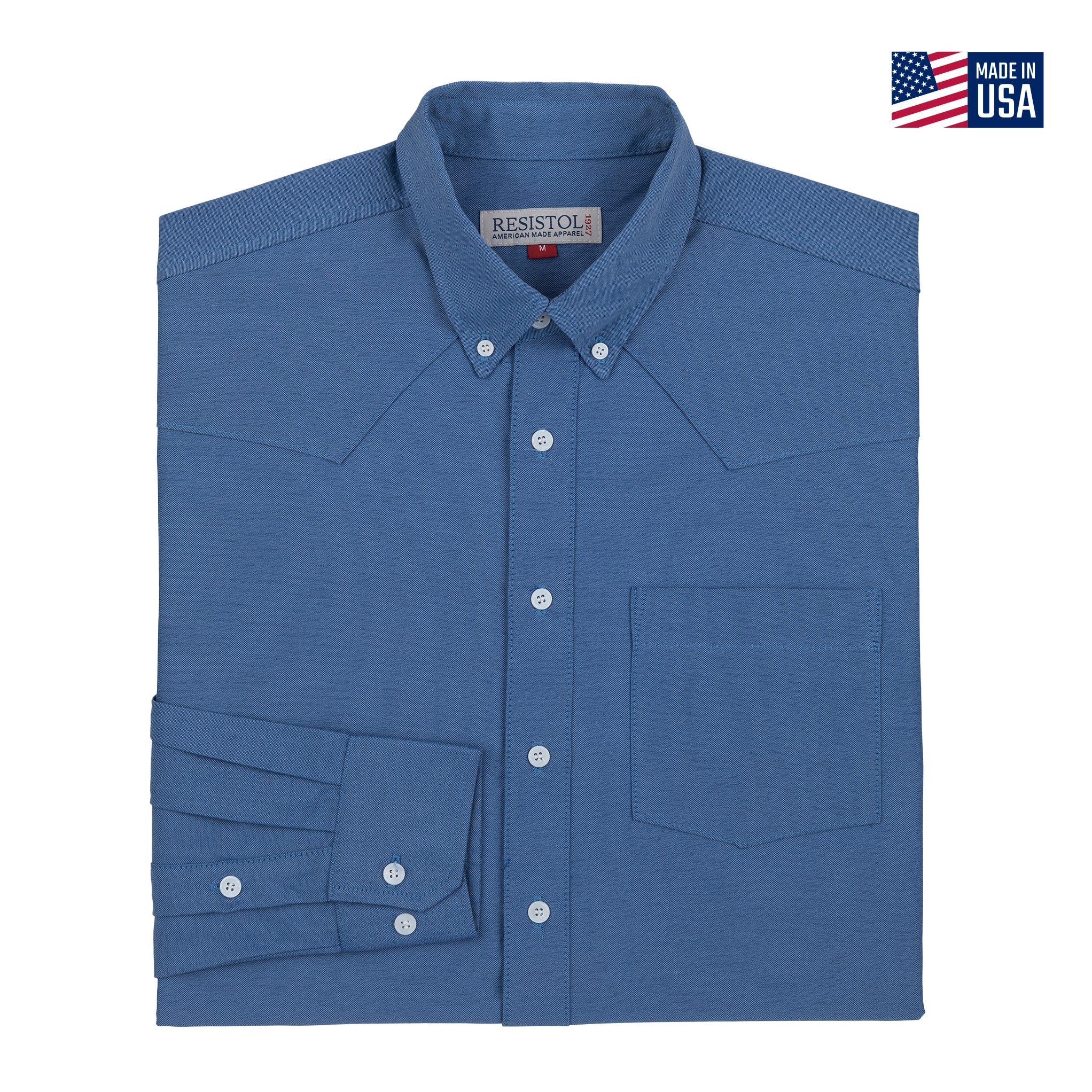 Resistol Oxford Dress French Blue Single Pocket